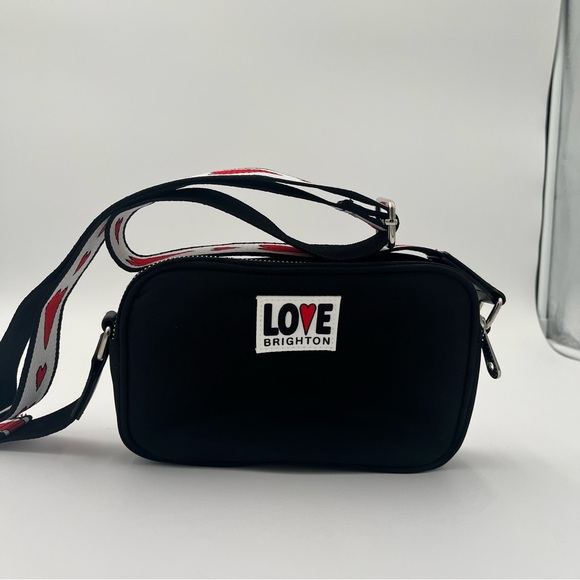 Brighton Handbags - Brighton Love Black Crossbody Bag with Heart Strap